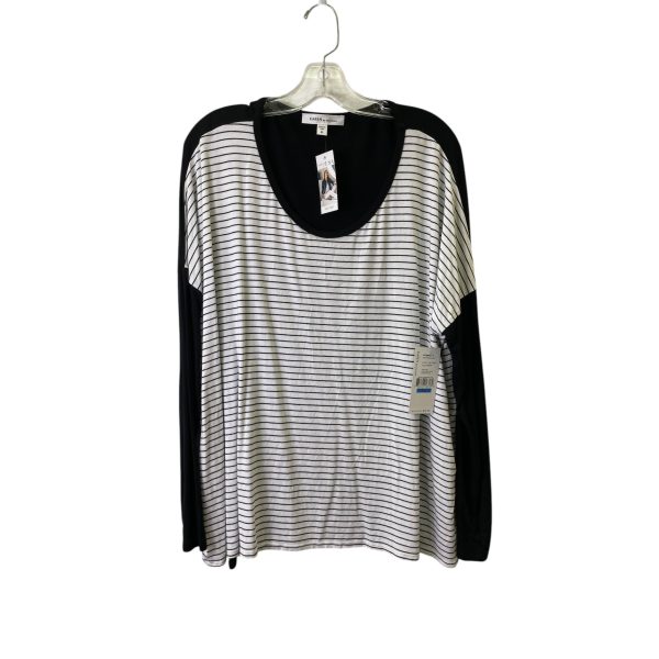 Top Ls By Karen Kane In Black & White, Size:Xl Fashion